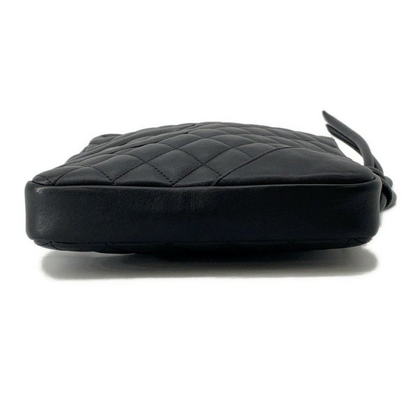 シャネル ショルダーバッグ カンボンライン ミディアム ココマーク レザー A25178 CHANEL バッグ 黒