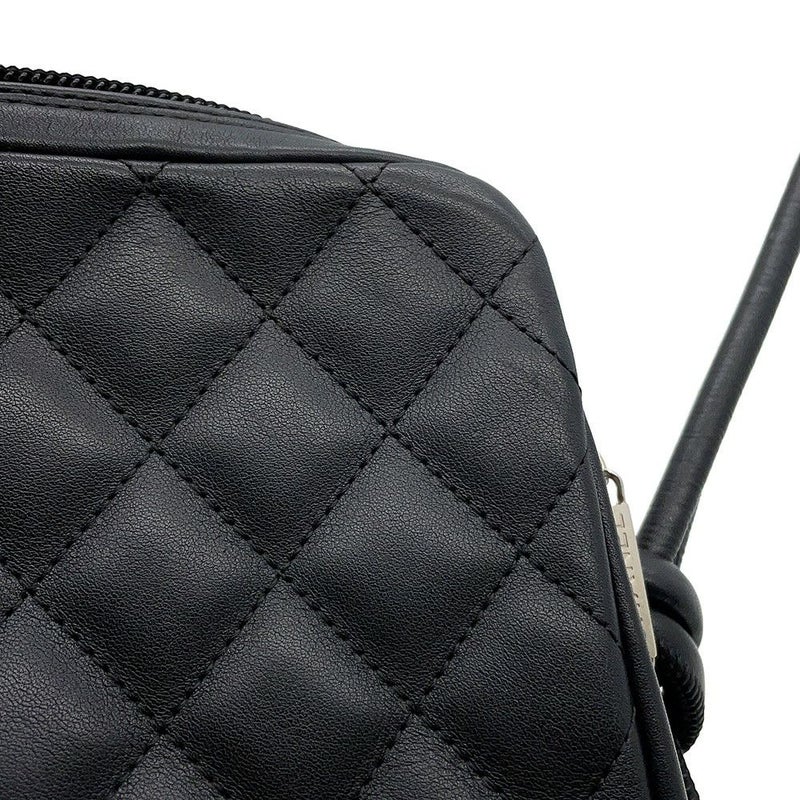 シャネル ショルダーバッグ カンボンライン ミディアム ココマーク レザー A25178 CHANEL バッグ 黒