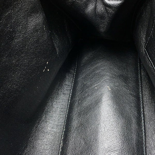 シャネル ハンドバッグ チェーンショルダー ココマーク がま口 マトラッセ ココマーク キャビアスキン CHANEL 黒