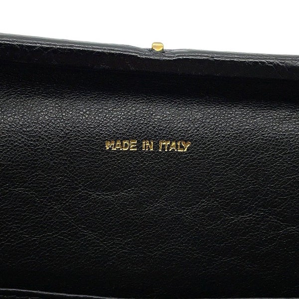 シャネル ハンドバッグ チェーンショルダー ココマーク がま口 マトラッセ ココマーク キャビアスキン CHANEL 黒