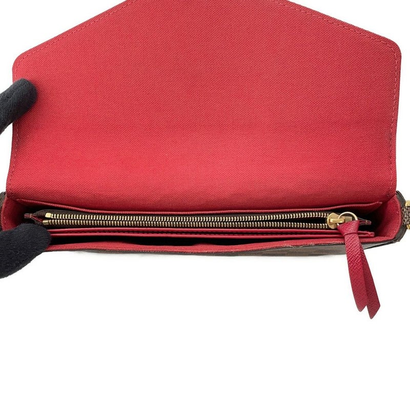 ルイヴィトン チェーンウォレット ダミエ・エベヌ ポシェット・フェリシー N40492 LOUIS VUITTON