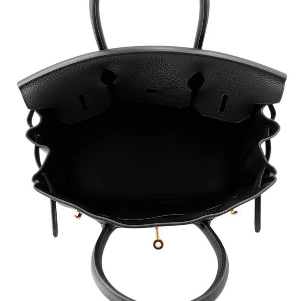 エルメス バーキン30 ブラック/ピンクゴールド金具 トゴ Y刻印 HERMES Birkin ハンドバッグ 黒