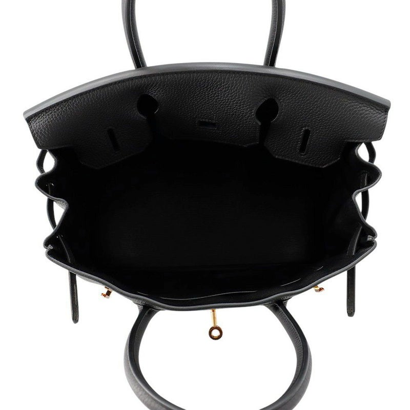 エルメス バーキン30 ブラック/ピンクゴールド金具 トゴ Y刻印 HERMES Birkin ハンドバッグ 黒