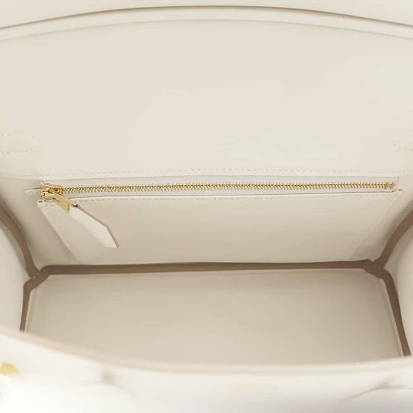 エルメス バーキン25 グリスペール/ゴールド金具 スイフト W刻印 HERMES Birkin ハンドバッグ 白