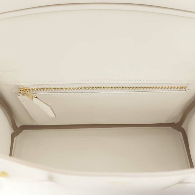 エルメス バーキン25 グリスペール/ゴールド金具 スイフト W刻印 HERMES Birkin ハンドバッグ 白