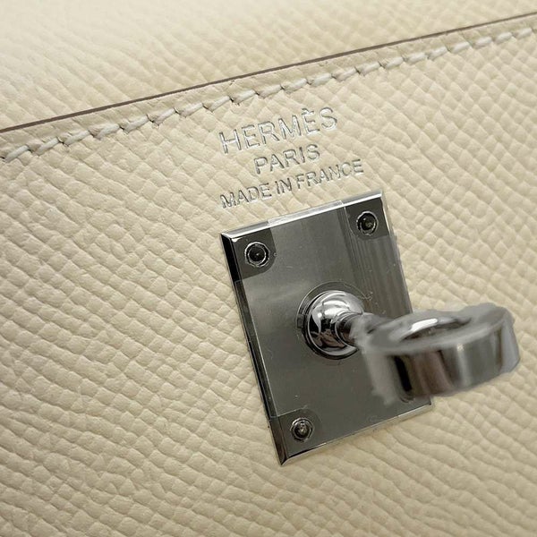 ルメス ケリー25 トリコロール 外縫い ナタ/セサミ/ジョーヌプッサン/シルバー金具 エプソン U刻印 2wayショルダー
