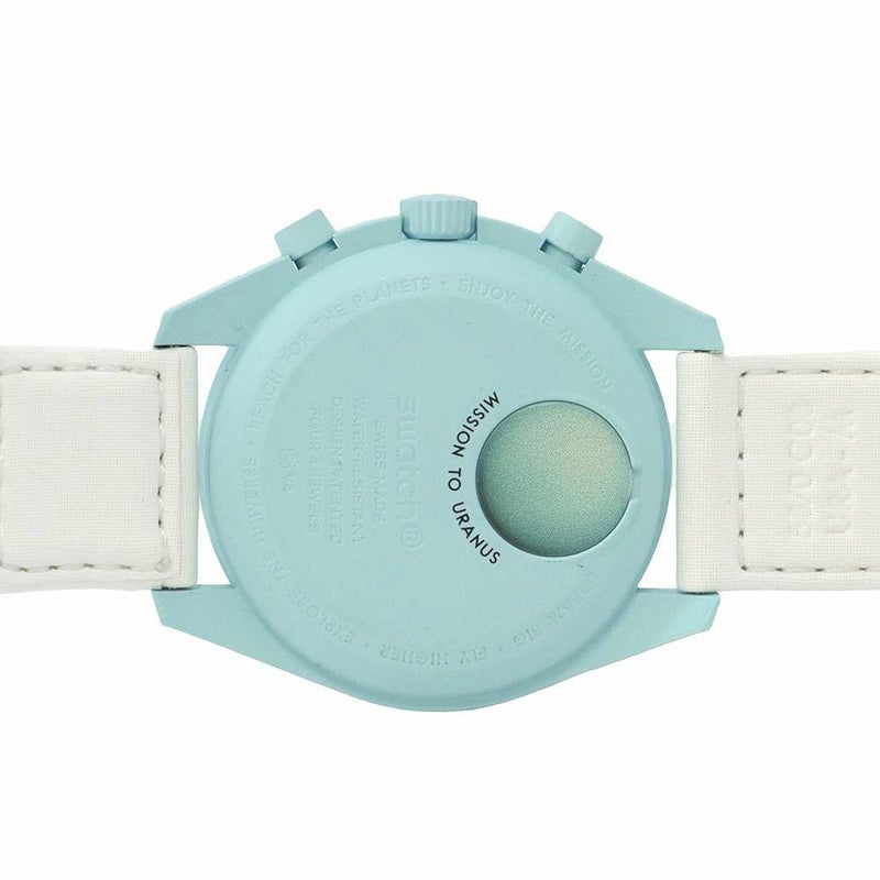 スウォッチ オメガ コラボ ミッション トゥ ウラヌス SO33L100 Swatch 腕時計 ライトブルー文字盤