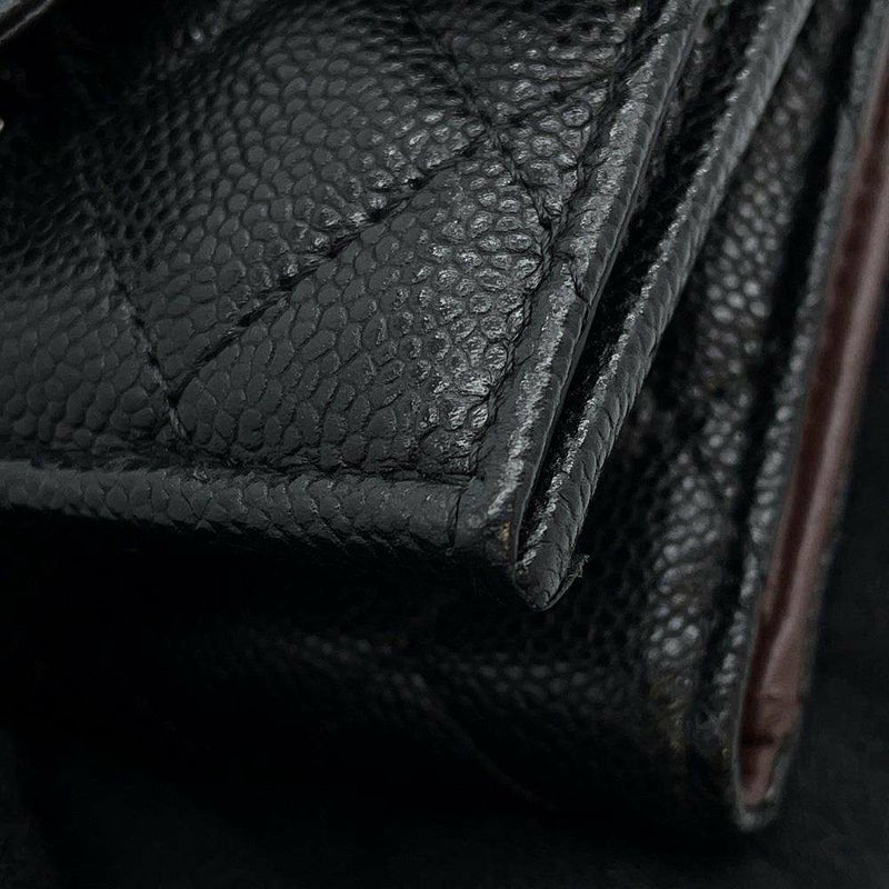 シャネル 三つ折り財布 マトラッセ ココマーク クラシック スモール フラップ ウォレット AP0230 CHANEL 財布 黒