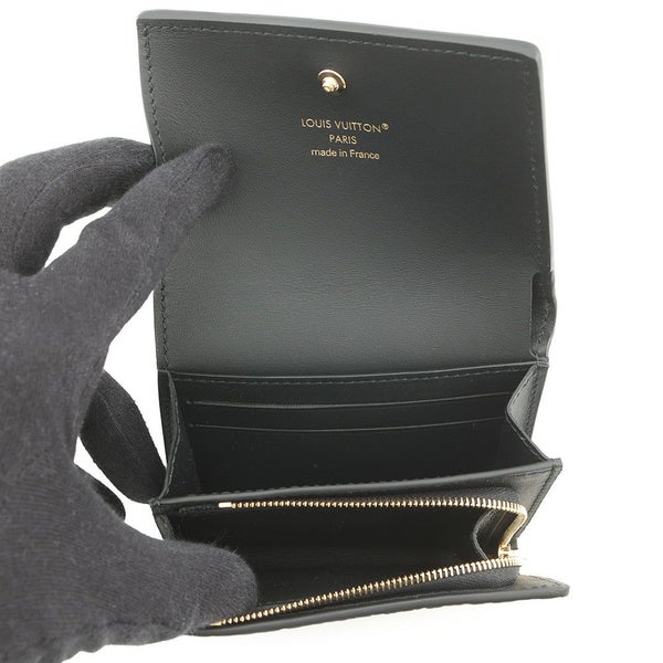 ルイヴィトン 三つ折り財布 トリヨンレザー ポルトフォイユ・カプシーヌ タイニー M12149 ブラック 黒