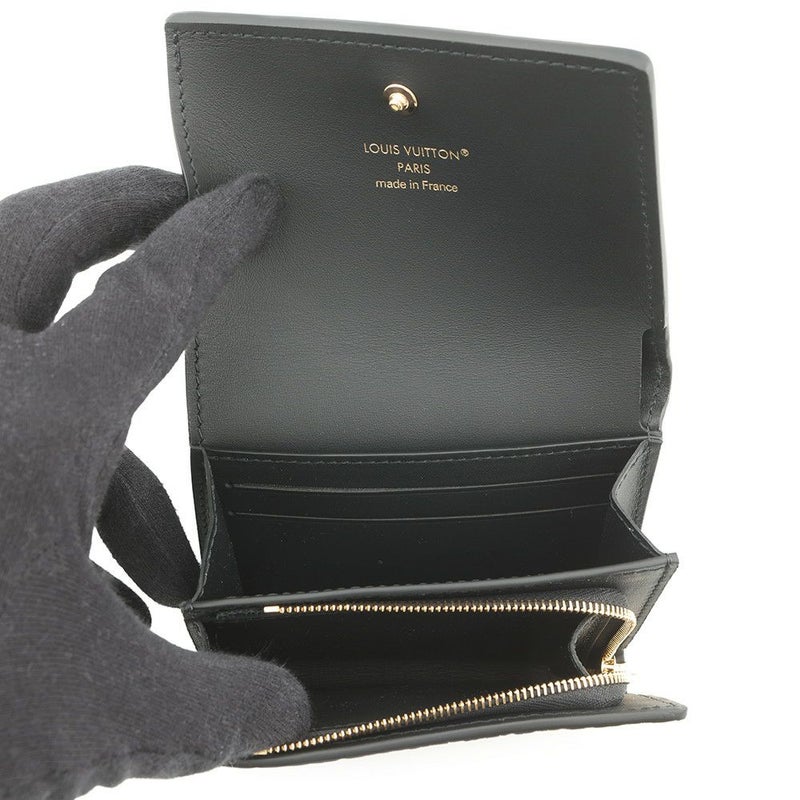 ルイヴィトン 三つ折り財布 トリヨンレザー ポルトフォイユ・カプシーヌ タイニー M12149 ブラック 黒