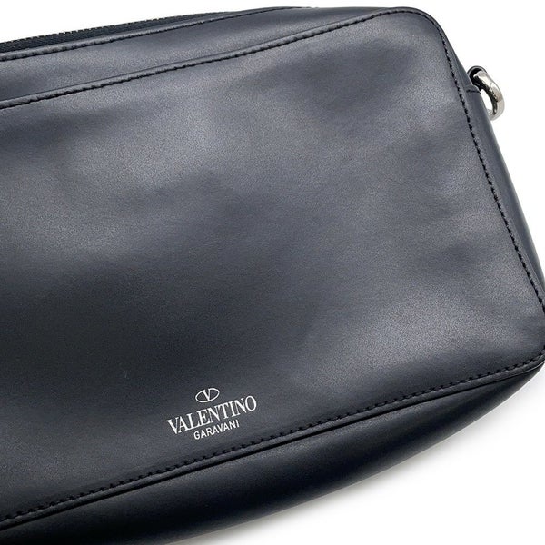 ヴァレンティノ・ガラヴァーニ ショルダーバッグ VLTNロゴ レザー 4Y2B0704WJW VALENTINO バッグ 黒