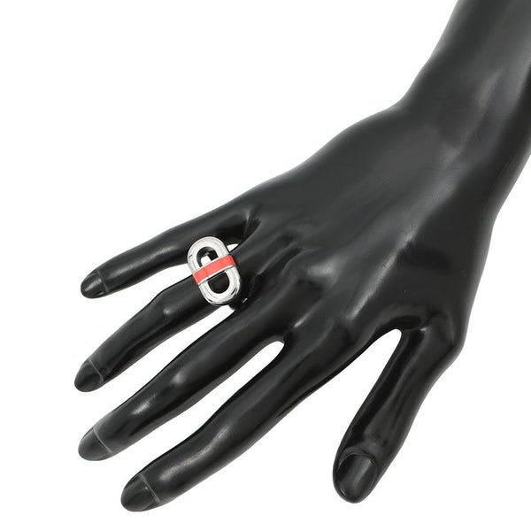 エルメス リング マイヨン  オランジュ・フィールド/シルバー金具 サイズT50 HERMES メンズ 指輪