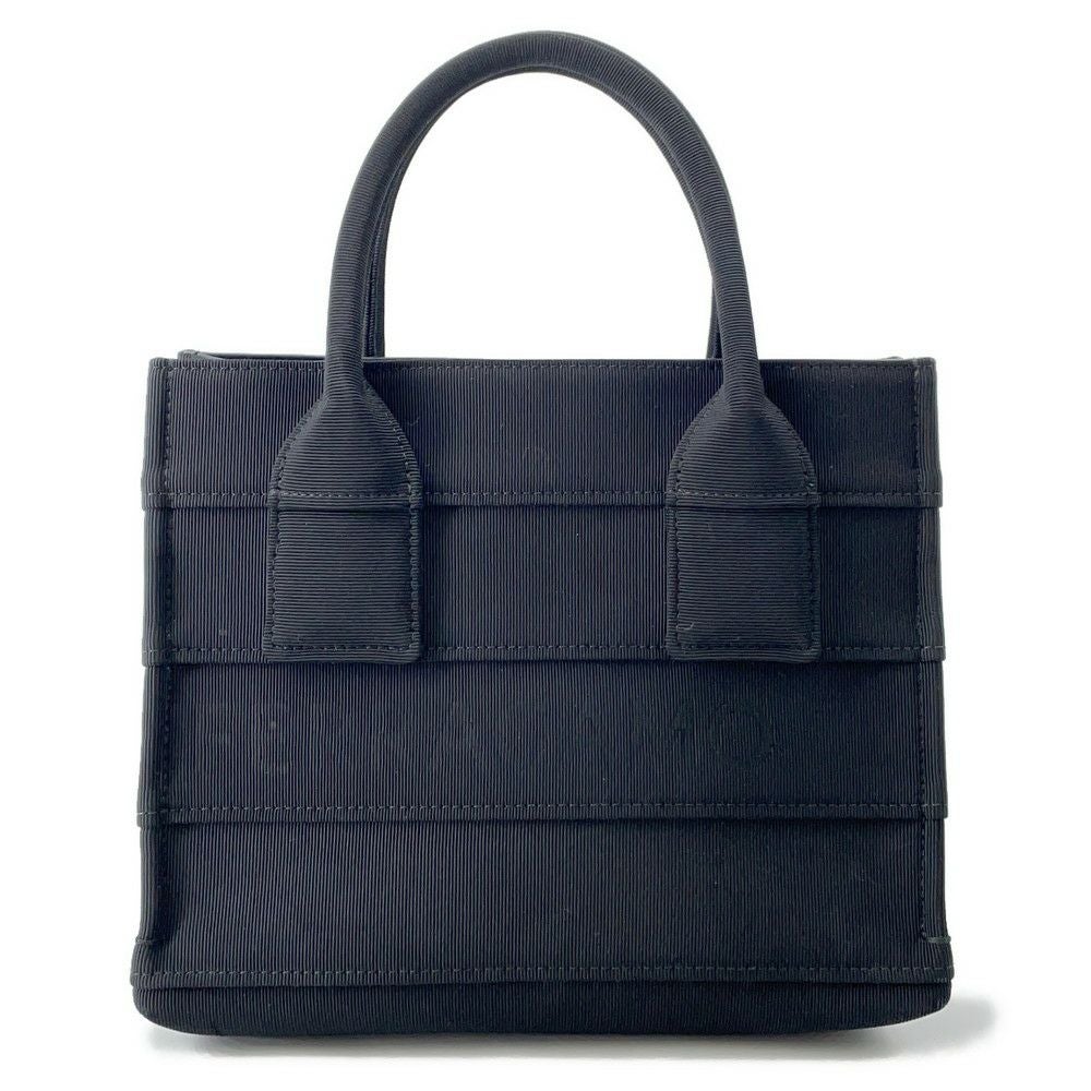 Salvatore Ferragamo フェラガモ ハンドバッグ 黒　　　レザー サルヴァトーレ・フェラガモ ハンドバッグ ロゴ ファブリック 214988