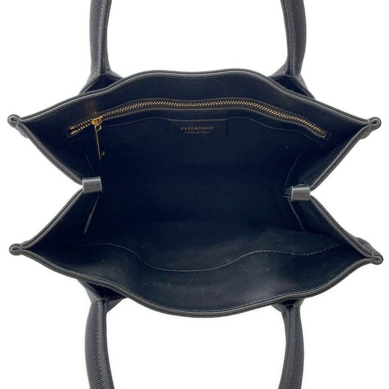 サルヴァトーレ・フェラガモ ハンドバッグ ロゴ ファブリック 214988 Ferragamo バッグ 黒