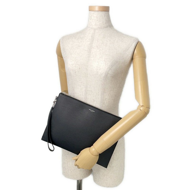 サンローランパリ クラッチバッグ ジップタブレットホルダー レザー 683865 SAINT LAURENT PARIS バッグ 黒
