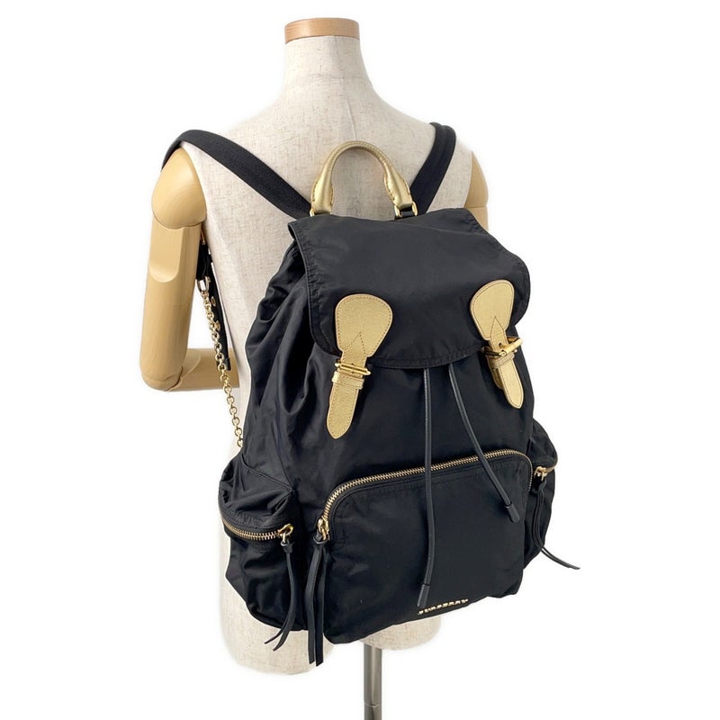 バーバリー リュック ロゴ バックパック ナイロン 4033282 BURBERRY 黒