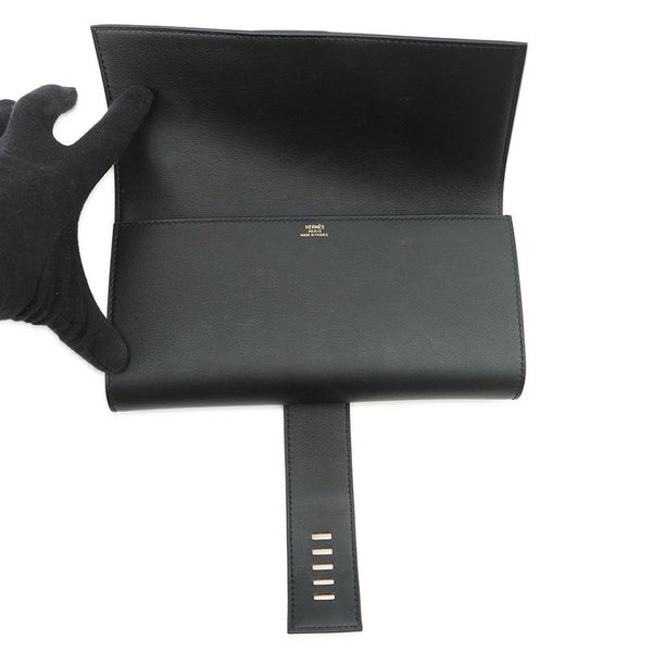 エルメス ポシェットメドール ブラック/ゴールド金具 スイフト X刻印 HERMES バッグ 黒