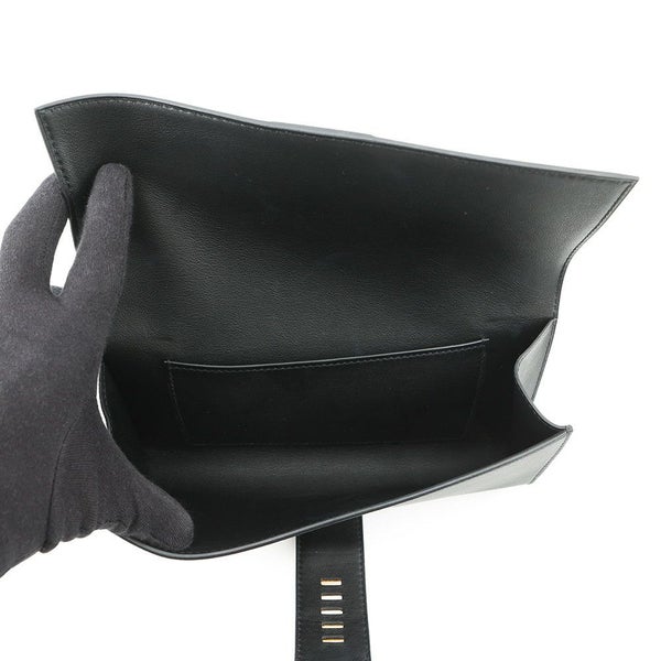 エルメス ポシェットメドール ブラック/ゴールド金具 スイフト X刻印 HERMES バッグ 黒