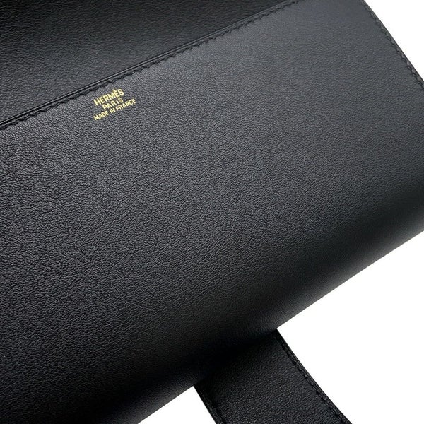 エルメス ポシェットメドール ブラック/ゴールド金具 スイフト X刻印 HERMES バッグ 黒