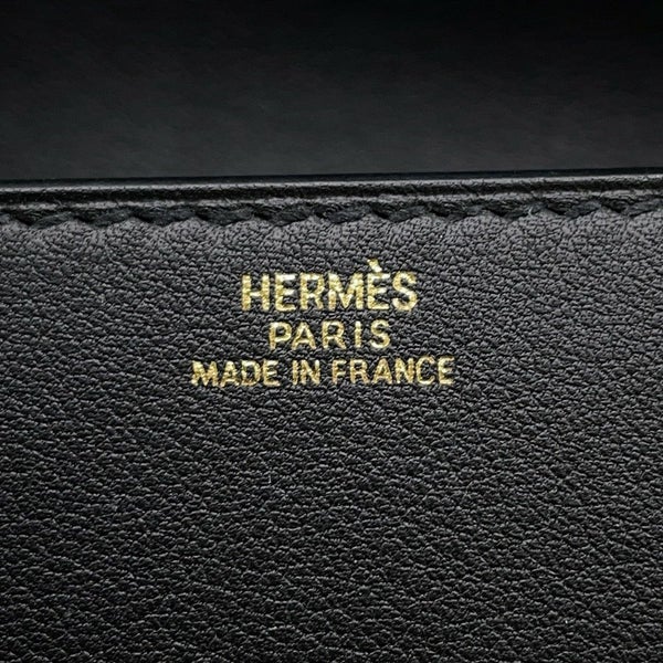 エルメス ポシェットメドール ブラック/ゴールド金具 スイフト X刻印 HERMES バッグ 黒