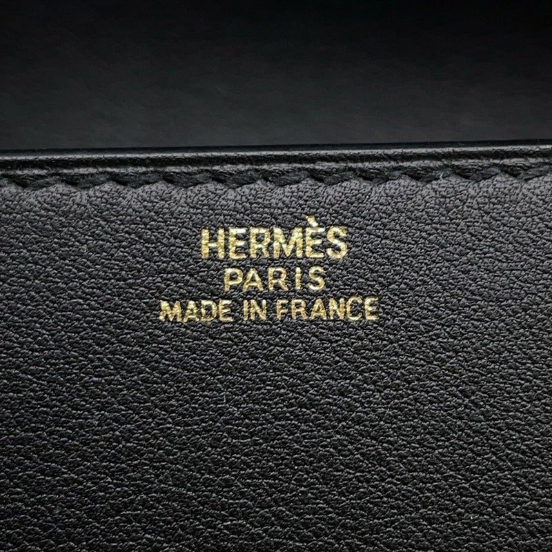 エルメス ポシェットメドール ブラック/ゴールド金具 スイフト X刻印 HERMES バッグ 黒