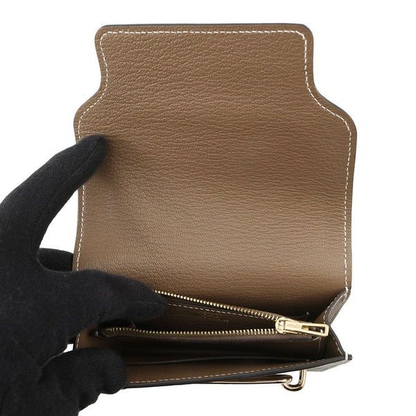 エルメス 財布 ロウリス ルリ エトゥープ/シャンパンゴールド金具 シェブルミゾル U刻印 HERMES 財布