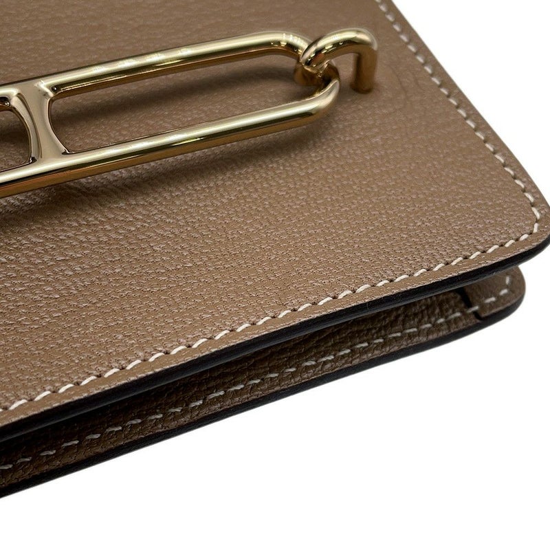 エルメス 財布 ロウリス ルリ エトゥープ/シャンパンゴールド金具 シェブルミゾル U刻印 HERMES 財布