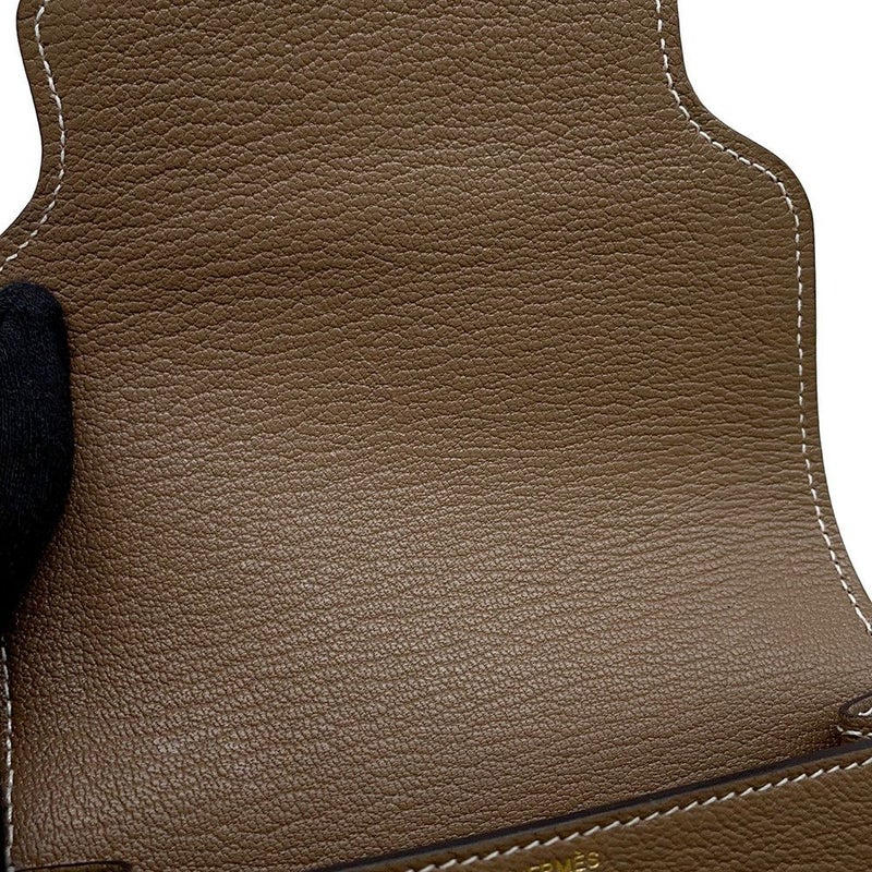 エルメス 財布 ロウリス ルリ エトゥープ/シャンパンゴールド金具 シェブルミゾル U刻印 HERMES 財布