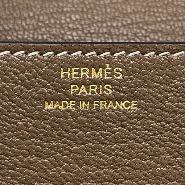 エルメス 財布 ロウリス ルリ エトゥープ/シャンパンゴールド金具 シェブルミゾル U刻印 HERMES 財布