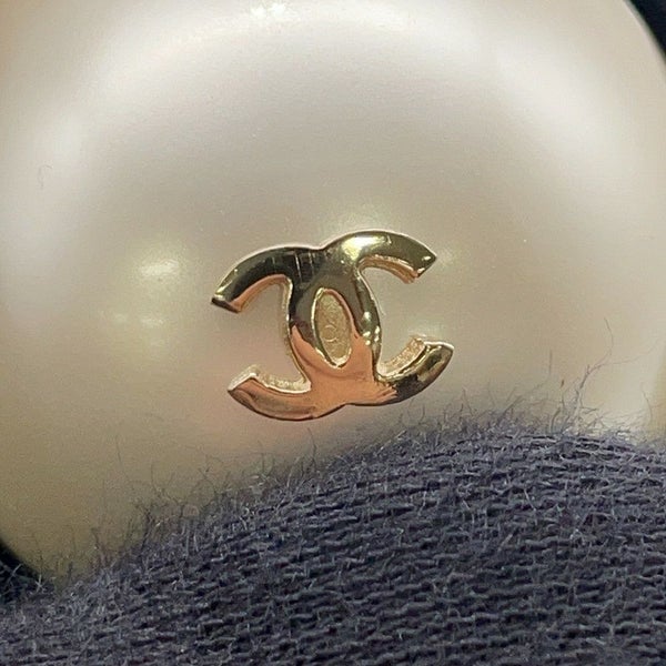 シャネル ヘアゴム ココマーク フェイクパール ロゴ シュシュ F22V CHANEL A63896 ヘアアクセサリー 黒