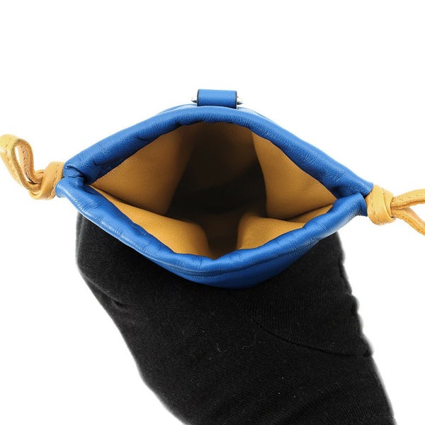 エルメス フォンケース ピロ ブルーフランス/セサミ/ラッカー金具 ラッカー金具 U刻印 HERMES ポーチ