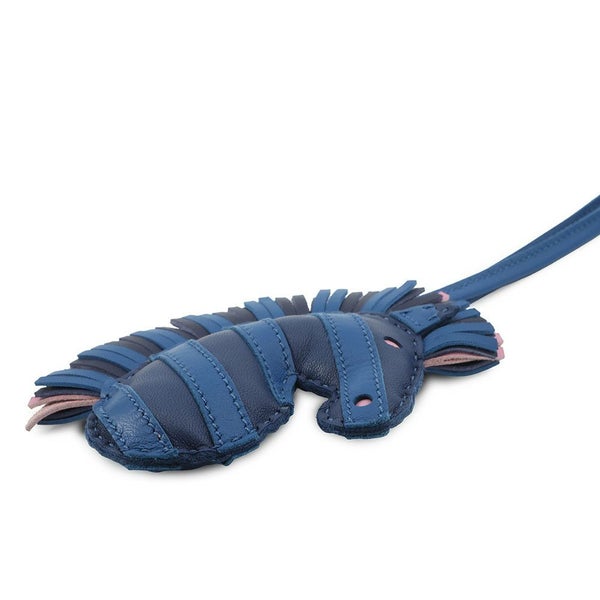 ルメス バッグチャーム ジージー・サバンナ ブルーサフィール/ブルーフランス/モーヴシルベストル ラムスキン Z刻印