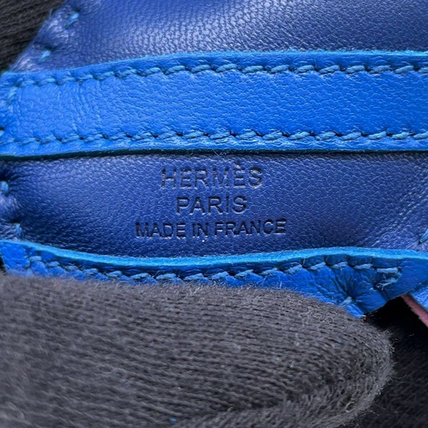 ルメス バッグチャーム ジージー・サバンナ ブルーサフィール/ブルーフランス/モーヴシルベストル ラムスキン Z刻印