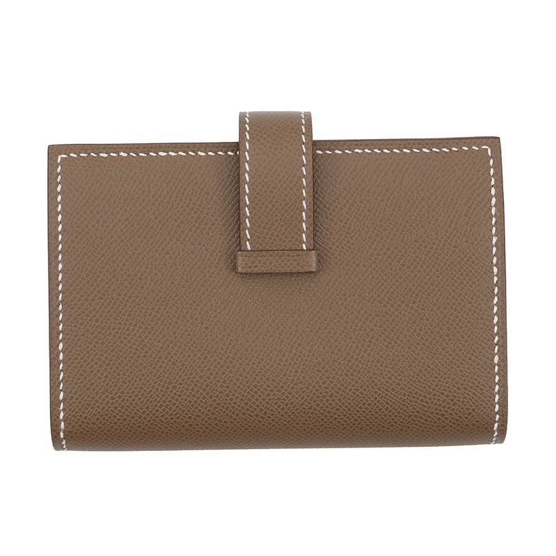 エルメス カードケース ベアン ミニ エトゥープ/ゴールド金具 ヴォーマダム K刻印 HERMES 名刺入れ