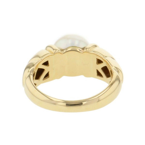 ブルガリ パッソドッピオ アコヤパール K18YGイエローゴールド サイズ約12号 真珠 BVLGARI 指輪 あこや真珠