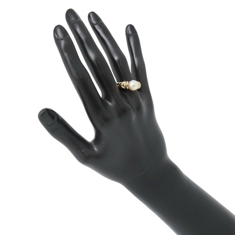 ブルガリ パッソドッピオ アコヤパール K18YGイエローゴールド サイズ約12号 真珠 BVLGARI 指輪 あこや真珠