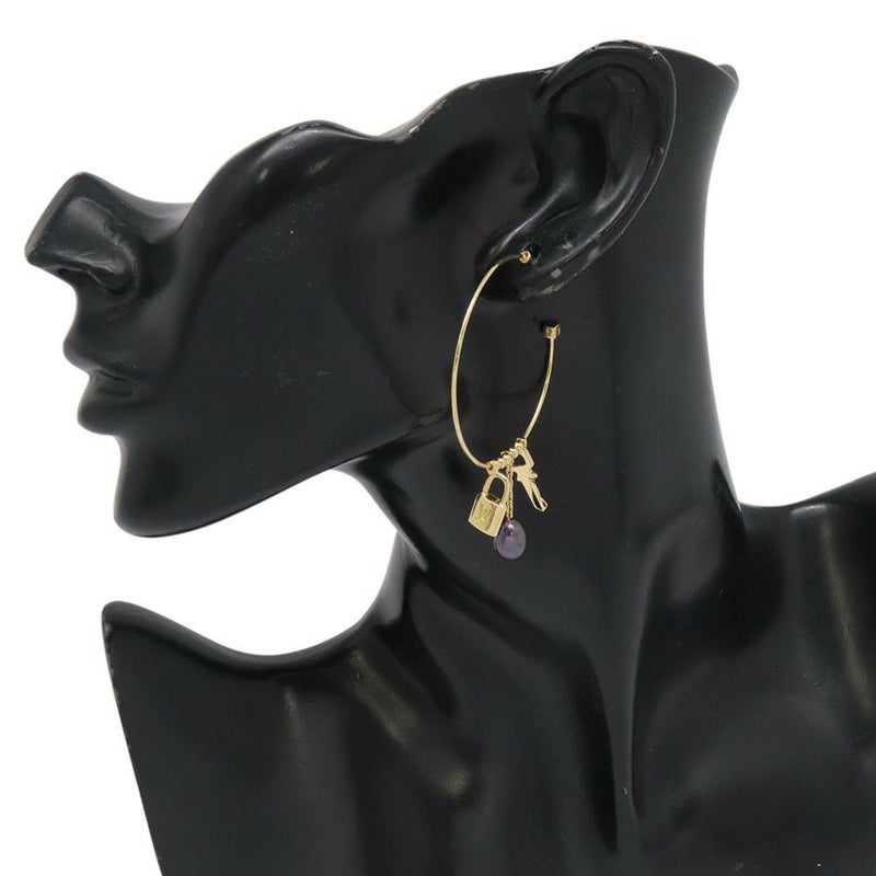 ルイヴィトン ピアス クレオール フープ 淡水パール K18YGイエローゴールド Q96000 真珠 LOUIS VUITTON