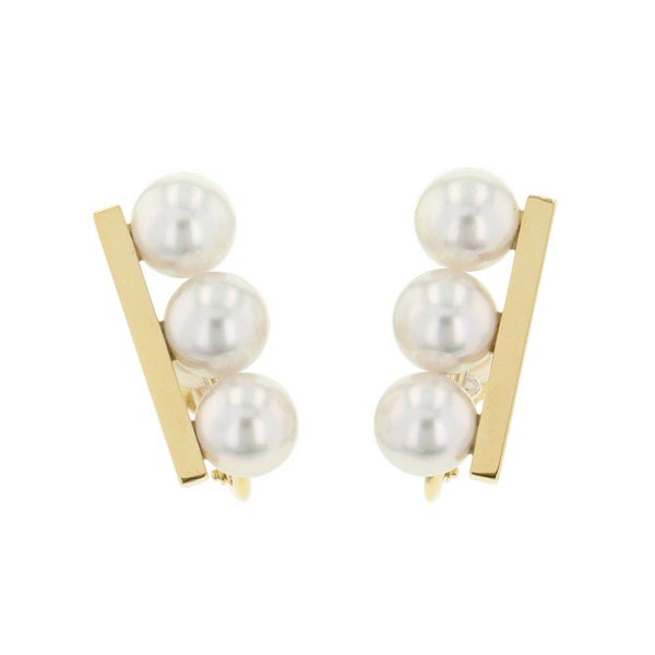 タサキ イヤリング バランス ネオ イヤリング あこや真珠 パール K18YGイエローゴールド E-4315-18KYG TASAKI ジュエリー