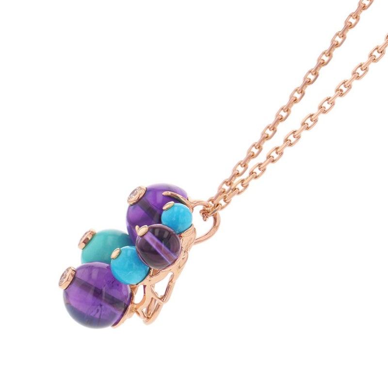 カルティエ ネックレス デリス ドゥ ゴア ネックレス アメシスト/ターコイズ/ダイヤモンド K18PGピンクゴールド Cartier