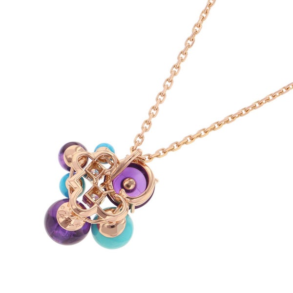 カルティエ ネックレス デリス ドゥ ゴア ネックレス アメシスト/ターコイズ/ダイヤモンド K18PGピンクゴールド Cartier