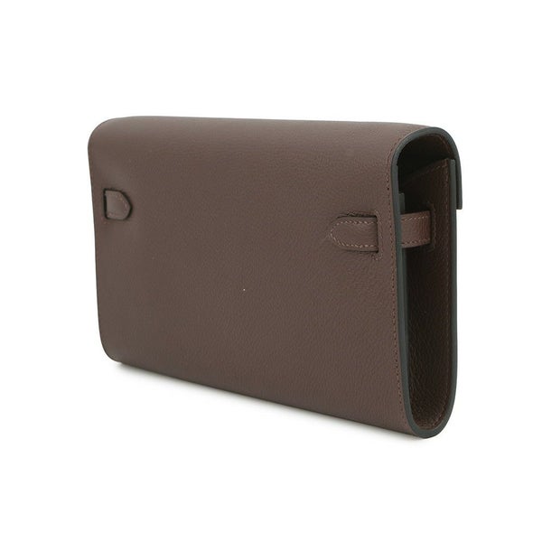 エルメス ケリーウォレット ロング トゥーゴー モカ/シルバー金具 エバーカラー K刻印 財布