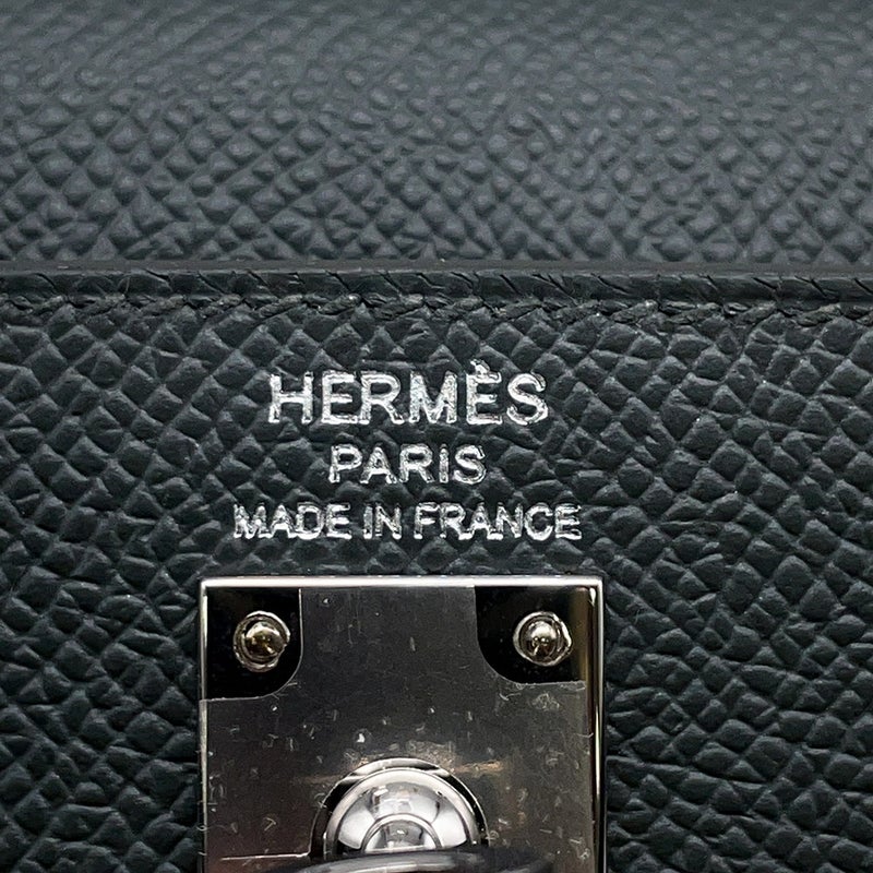 エルメス ハンドバッグ ケリー25 外縫い ヴェールマングローブ/シルバー金具 エプソン K刻印 ２wayショルダー