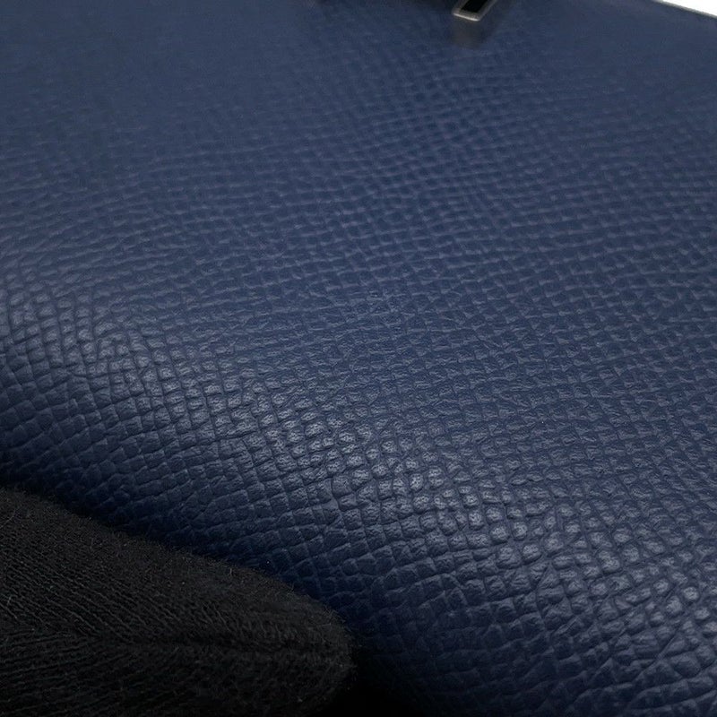 エルメス 長財布 ベアンスフレ ブルーサフィール/シルバー金具 エプソン K刻印 財布