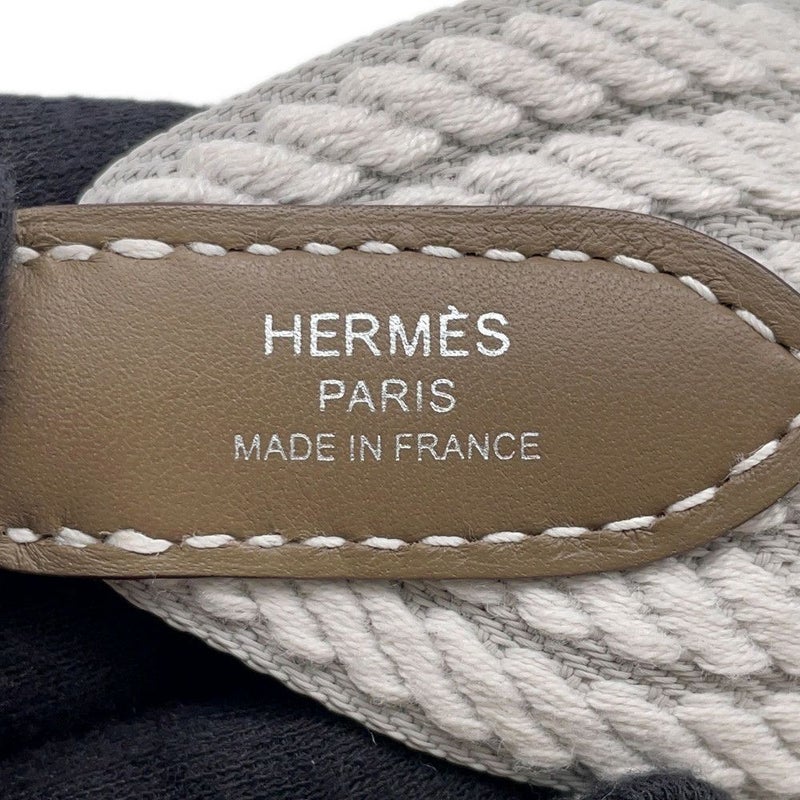 エルメス ショルダーストラップ バンドリエール サングル コルタージュ グリスペール/エトゥープ/シルバー金具 W刻印