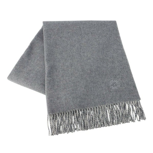 エルメス マフラー ダブルフェイス グリ・フランネル / コートジボワール HERMES ストール