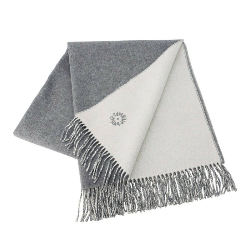 エルメス マフラー ダブルフェイス グリ・フランネル / コートジボワール HERMES ストール