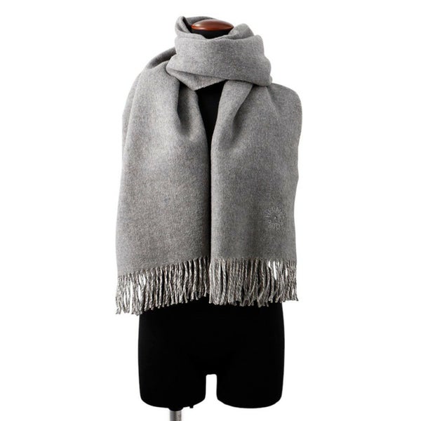 エルメス マフラー ダブルフェイス グリ・フランネル / コートジボワール HERMES ストール