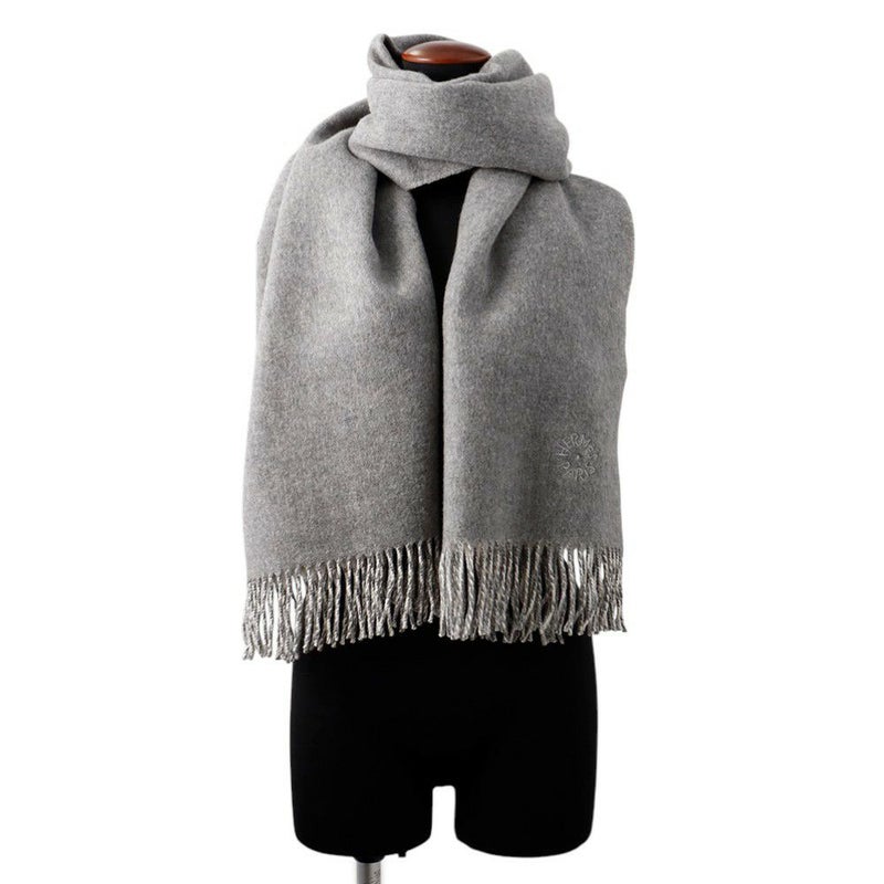 エルメス マフラー ダブルフェイス グリ・フランネル / コートジボワール HERMES ストール