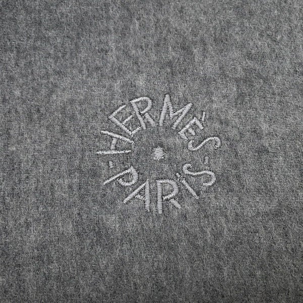 エルメス マフラー ダブルフェイス グリ・フランネル / コートジボワール HERMES ストール