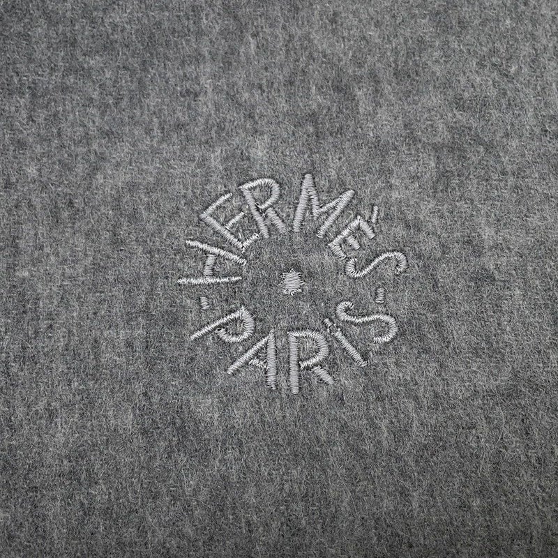 エルメス マフラー ダブルフェイス グリ・フランネル / コートジボワール HERMES ストール